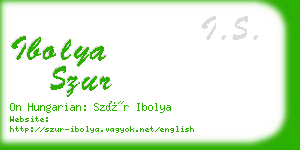 ibolya szur business card